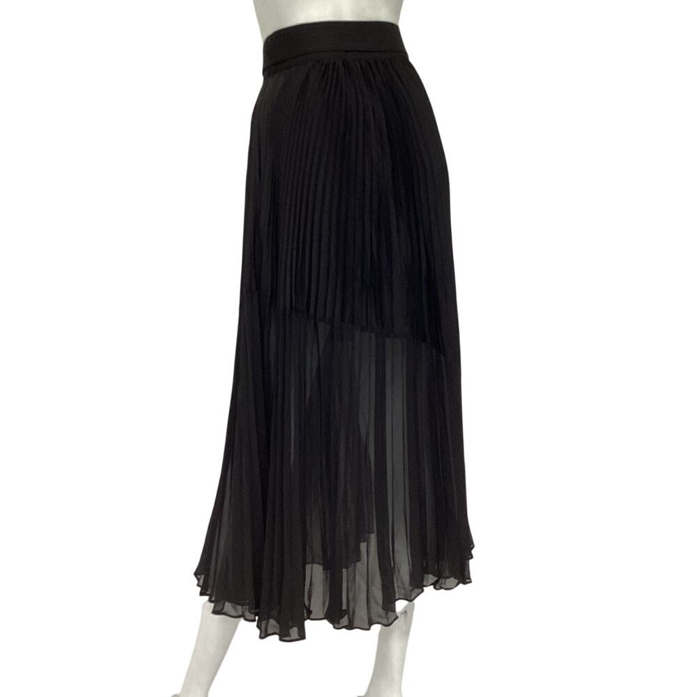 Reiss Pleated Black Anya Skirt Size US 0 - Picture 3 of 4